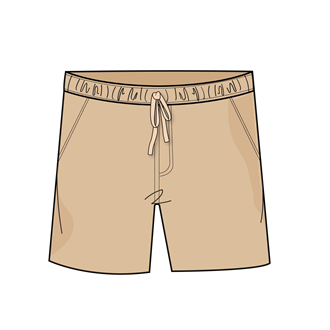 Men's Beige Walk Shorts